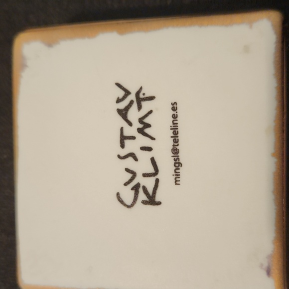 GUSTAV KLIMT " TREE OF LIFE"SMALL CERAMIC LIDDED TRINKET BOX - Picture 3 of 6